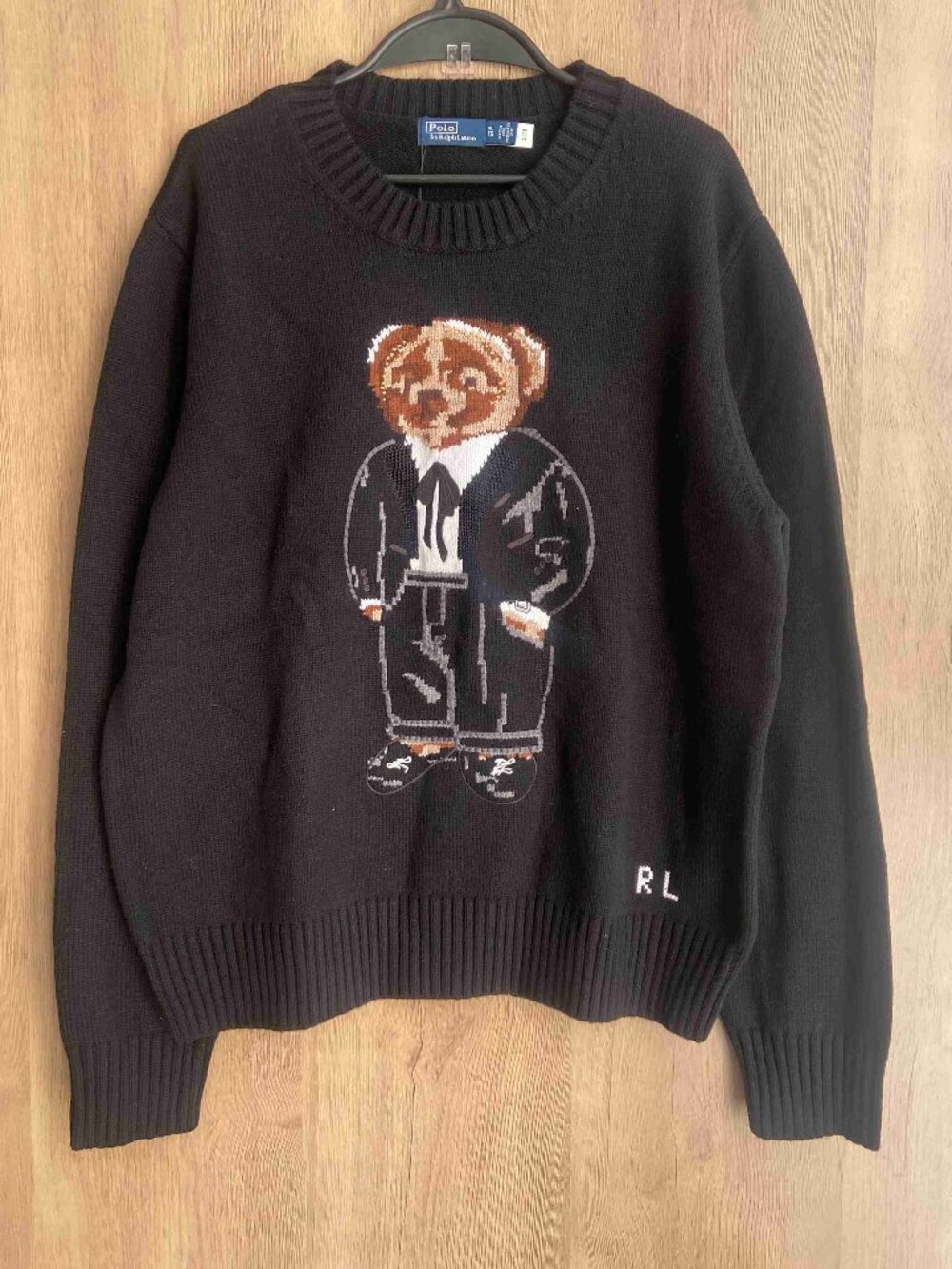 Polo Ralph Lauren Black Suit Bear Crewneck Sweater